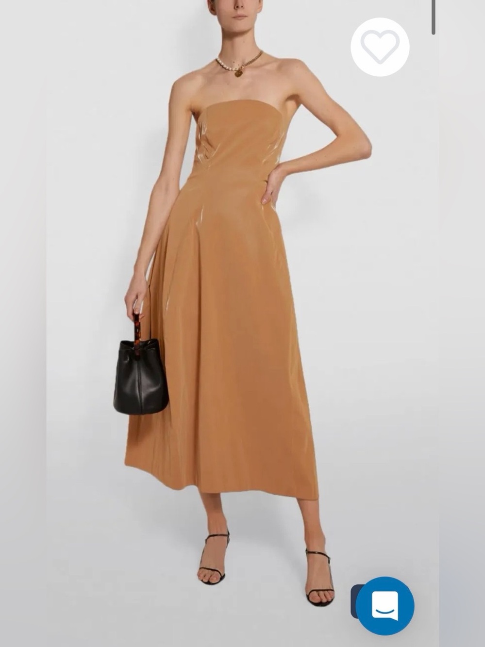 Camilla & Marc Alexis Midi Strapless Faux Leather Edgy  Minimalist Size 4